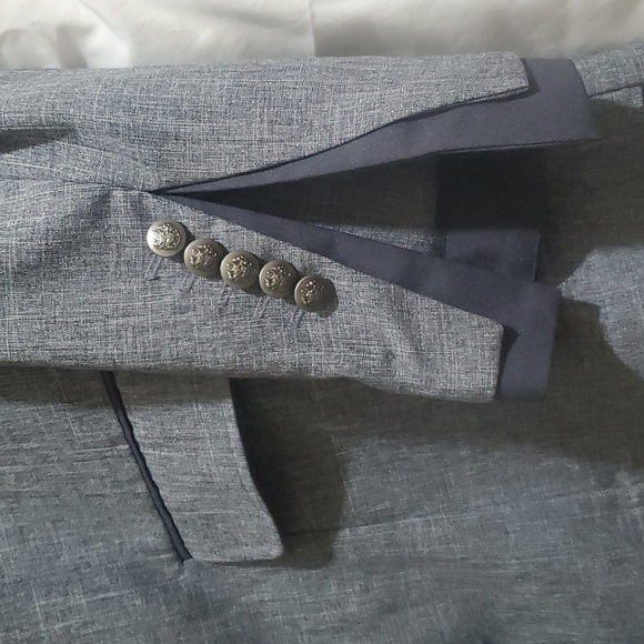 ALLISON WOOD SHAWL LAPEL PLEATED BACK BLAZER JACKET - Picture 4 of 8